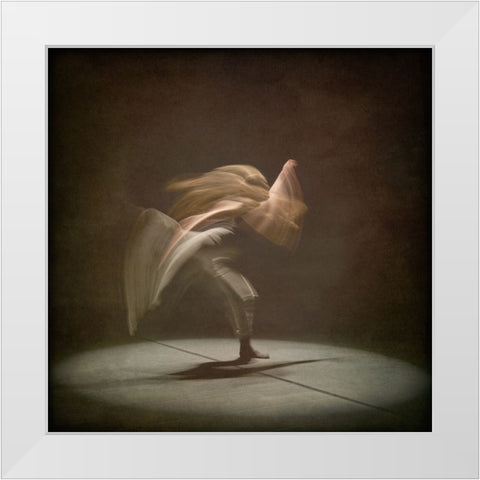 Transformer Of Dance White Modern Wood Framed Art Print by Borges, Nuno
