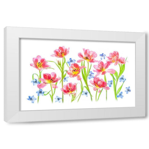 Spring Delight White Modern Wood Framed Art Print by Jacobs, Lydia
