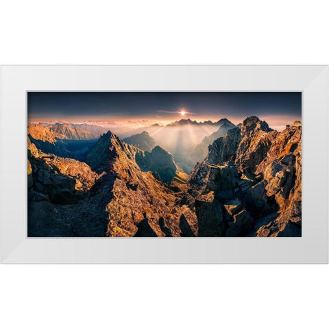 Rysy White Modern Wood Framed Art Print by Nienartowicz, Karol