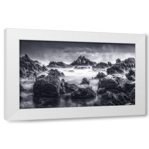 Rock White Modern Wood Framed Art Print by Seo, Tiger
