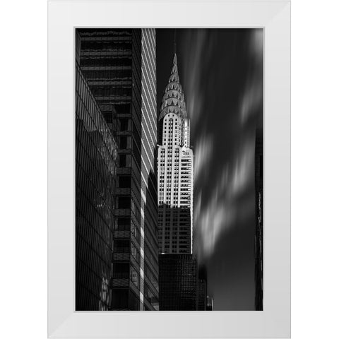 Crysler Building White Modern Wood Framed Art Print by Lima Ranieri, Ibere