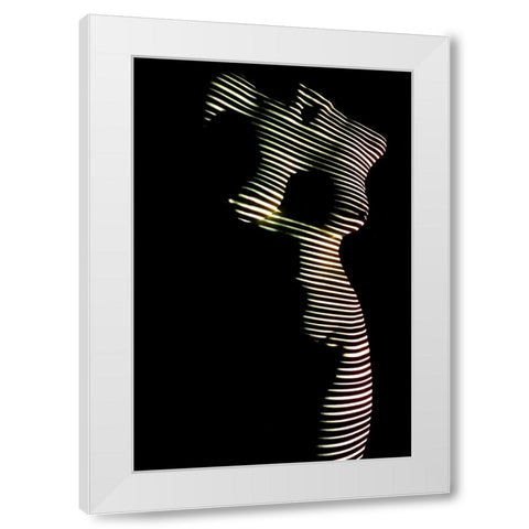 Untitled White Modern Wood Framed Art Print by Dzyubin, Dmitry