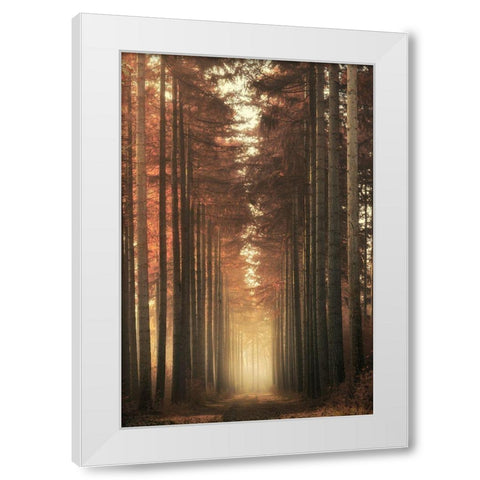 Light Burning White Modern Wood Framed Art Print by Ye