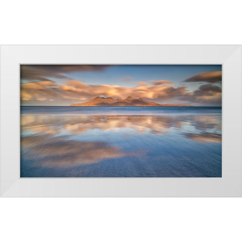 The Golden Island White Modern Wood Framed Art Print by Ruoppolo, Luigi
