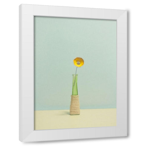 Flower White Modern Wood Framed Art Print by Radecki, Lech