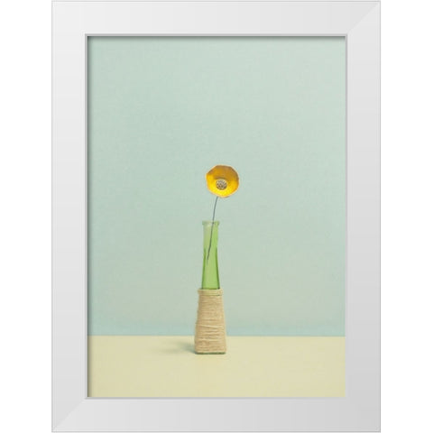 Flower White Modern Wood Framed Art Print by Radecki, Lech