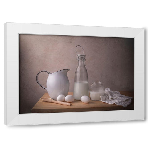 Omelet? White Modern Wood Framed Art Print by Perfoncio, Margareth