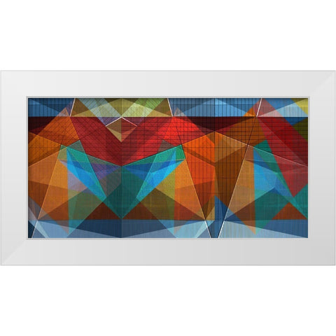 Abstract Mural White Modern Wood Framed Art Print by Domont, Jois