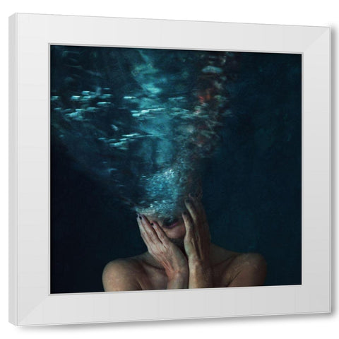 Fears White Modern Wood Framed Art Print by Benvenuti, Laura