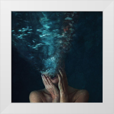 Fears White Modern Wood Framed Art Print by Benvenuti, Laura