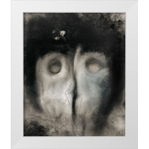 Covid Mask White Modern Wood Framed Art Print by Claes, Gilbert