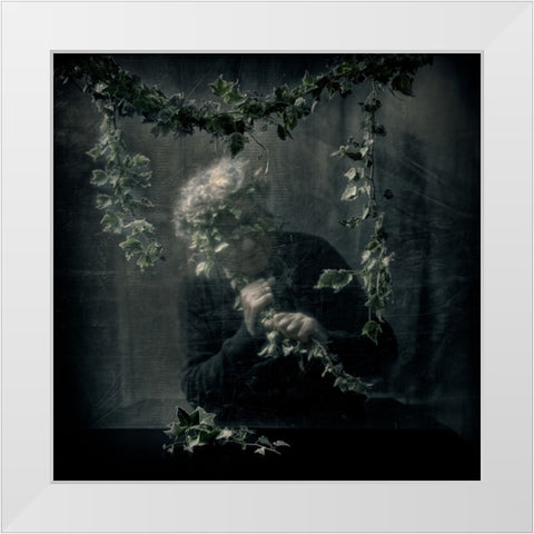 Caught White Modern Wood Framed Art Print by Guarino, Vito