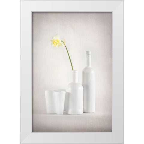 Whitebloom White Modern Wood Framed Art Print by Hatch, Richie