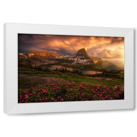 Sunstorm White Modern Wood Framed Art Print by Dyar, Ryan