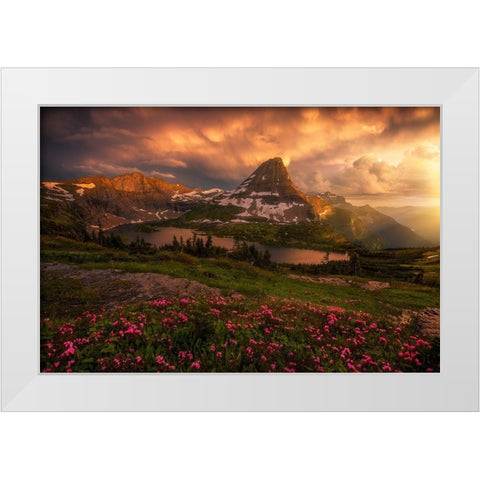Sunstorm White Modern Wood Framed Art Print by Dyar, Ryan