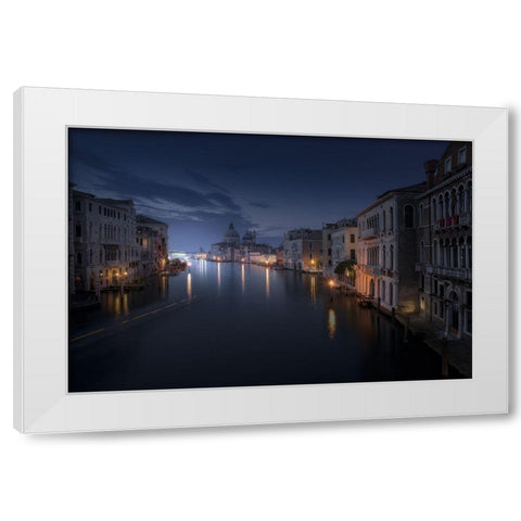 Venice White Modern Wood Framed Art Print by Lopez Garcia, David