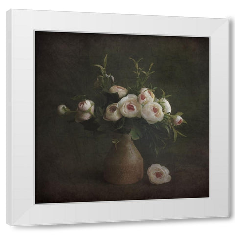 Rusty White Modern Wood Framed Art Print by Kiral, Cicek