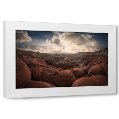 Paria Rimrocks White Modern Wood Framed Art Print by F. Turienzo, Carlos