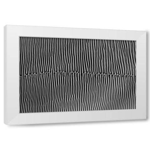 Untitled White Modern Wood Framed Art Print by Momeni, Mohammadreza
