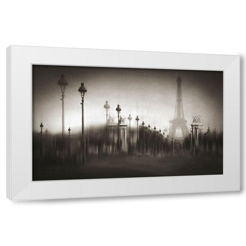 Pont Alexandre Iii White Modern Wood Framed Art Print by W., Orkidea