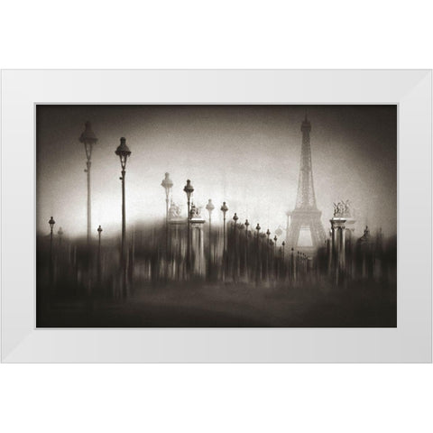 Pont Alexandre Iii White Modern Wood Framed Art Print by W., Orkidea