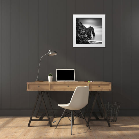 Jurasic Coast Impressions White Modern Wood Framed Art Print by Digalakis, George