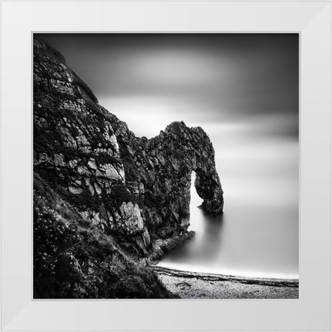 Jurasic Coast Impressions White Modern Wood Framed Art Print by Digalakis, George