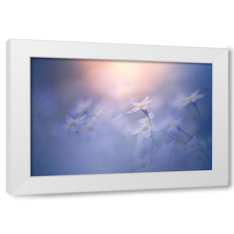 In The Pale Light White Modern Wood Framed Art Print by Suzuki, Takashi