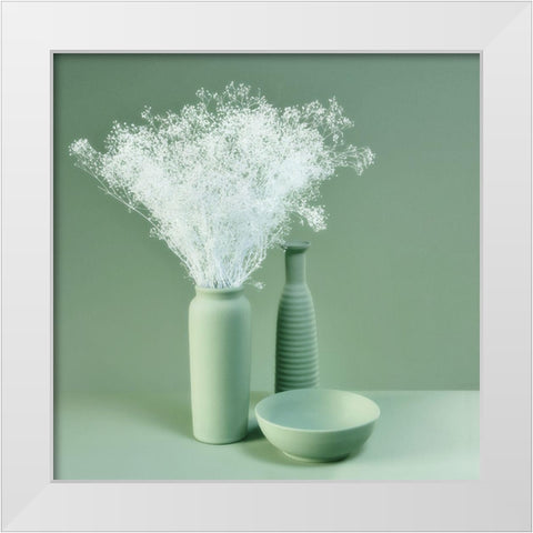 Pure White Modern Wood Framed Art Print by Westum, Heidi