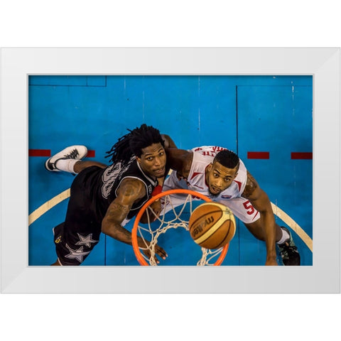 In! White Modern Wood Framed Art Print by D. Pop, Ovi