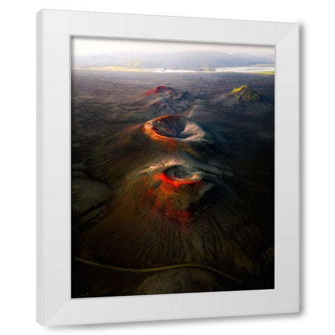 Aliens Planet White Modern Wood Framed Art Print by Naing Wynn, Ye