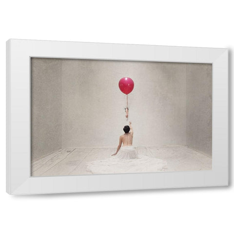The Gift White Modern Wood Framed Art Print by Benvenuti, Laura