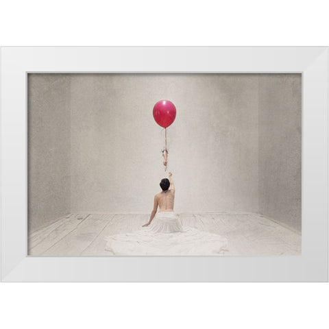 The Gift White Modern Wood Framed Art Print by Benvenuti, Laura