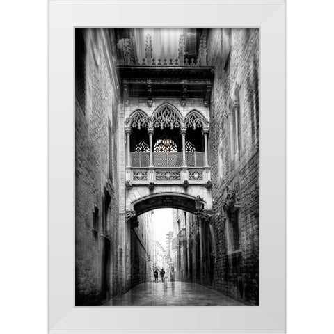 Bishopaas Bridge (Barcelona Series) White Modern Wood Framed Art Print by Punyet Miro, Carles