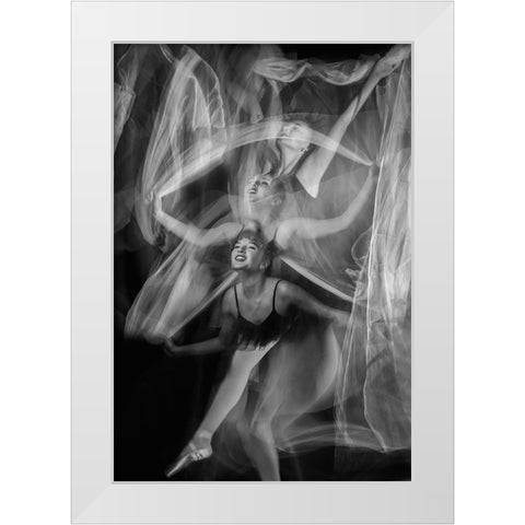 Pure Joy White Modern Wood Framed Art Print by Holmstrom, Katarina