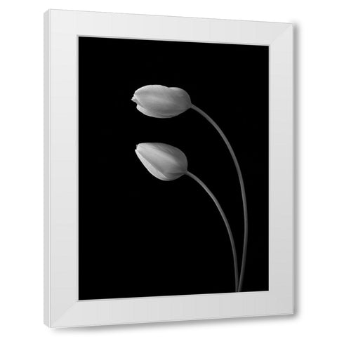 Flowers Love White Modern Wood Framed Art Print by Xu, Tony