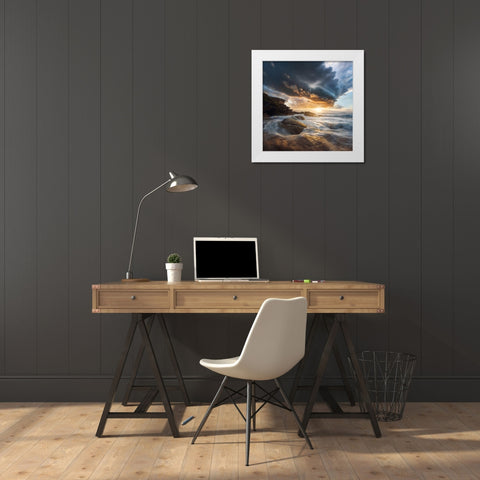 The Loop White Modern Wood Framed Art Print by Gorlin, Anton