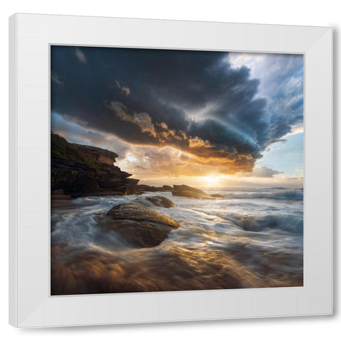 The Loop White Modern Wood Framed Art Print by Gorlin, Anton