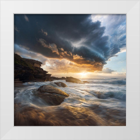 The Loop White Modern Wood Framed Art Print by Gorlin, Anton