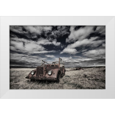 The Eyes White Modern Wood Framed Art Print by Ingibergsson, Bragi