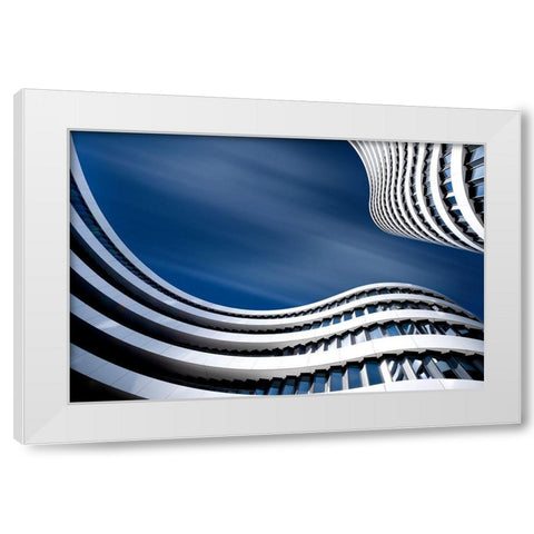 Curved Architecture White Modern Wood Framed Art Print by Endermann, Rolf