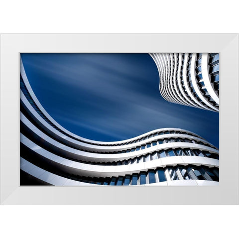 Curved Architecture White Modern Wood Framed Art Print by Endermann, Rolf