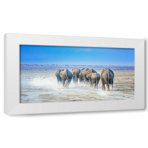 On The Way Home White Modern Wood Framed Art Print by C. Sink, Jeffrey