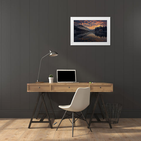 Emerald  Lake-Canada White Modern Wood Framed Art Print by Martin Castan, David