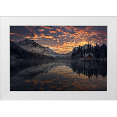 Emerald  Lake-Canada White Modern Wood Framed Art Print by Martin Castan, David