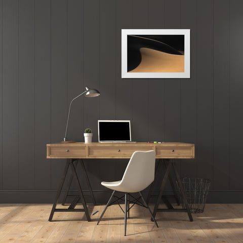 The Desert Ii White Modern Wood Framed Art Print by Jamshidian, Hamid
