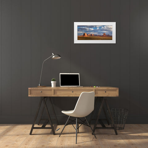 Lost World White Modern Wood Framed Art Print by Fegari