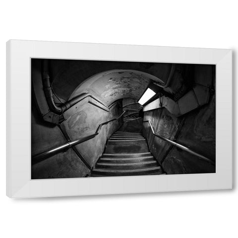 Down The Rabbit Hole White Modern Wood Framed Art Print by Rodgers, Ursula