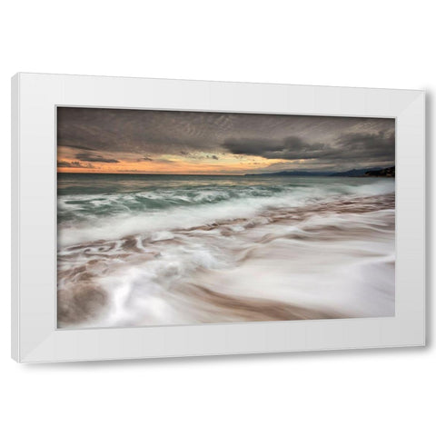 The Sea White Modern Wood Framed Art Print by Bolla, Paolo