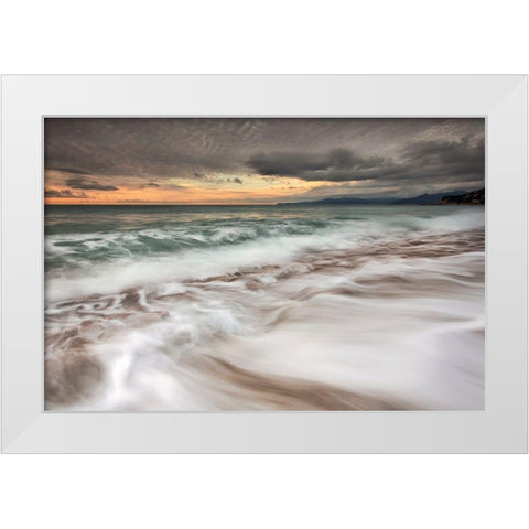 The Sea White Modern Wood Framed Art Print by Bolla, Paolo